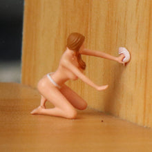 Load image into Gallery viewer, Miniature Bikini Car Wash Sexy Girl Woman People Figure 1:64 Models Dollhouse Building Landscape Scene Accessories Diorama Supplies
