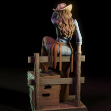Load image into Gallery viewer, Cowgirl Resin Figure – Unpainted 1/24 Scale Model Kit – DIY Craft Supply