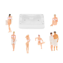 Load image into Gallery viewer, Miniature Bathtub Figures – 1:64 Scale Man Woman Bathing People for Dioramas, Architecture Models & Scenery Layouts