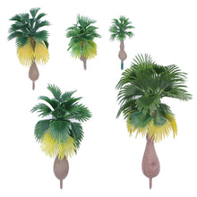 Load image into Gallery viewer, 15 pcs Miniature Palm Tree 1:100-300 Models N Z Scale Railway Accessories Forest Fairy Garden Landscape Terrarium Diorama Craft Supplies