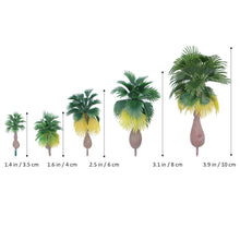 Load image into Gallery viewer, 15 pcs Miniature Palm Tree 1:100-300 Models N Z Scale Railway Accessories Forest Fairy Garden Landscape Terrarium Diorama Craft Supplies
