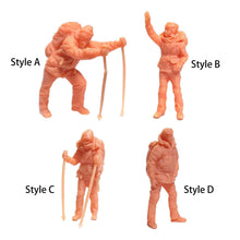 Load image into Gallery viewer, Miniature Mountain Ice Climbing Hiking People Unpainted Figure 1:64 Model Landscape Scenery Layout Accessories Diorama Supplies