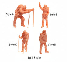 Load image into Gallery viewer, Unpainted Miniature Mountain Ice Climbing Hiking People Figure 1:64 Model Landscape Scenery Layout Accessories Diorama Supplies