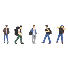 Load image into Gallery viewer, Miniature Backpacker People Unpainted Figure 1:87 Model Sand Table Street Building Landscape Scenery Layout Accessories Diorama Supplies
