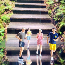 Load image into Gallery viewer, 4 pcs Miniature Running Sports People Figure 1:87 Models Landscape Building Scenery Layout Scene Accessories Diorama Supplies