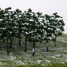 Load image into Gallery viewer, 20 pcs Miniature Winter Snow Tree 1/150 Models Train Railway Accessories Forest Fairy Garden Landscape Terrarium Diorama Craft Supplies
