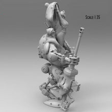 Load image into Gallery viewer, Female Soldier & Robot Resin Figure – Unpainted Model Kit 1/35 Scale – DIY Craft Supply
