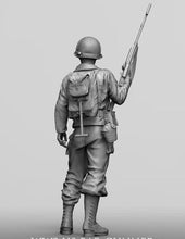 Load image into Gallery viewer, WWII U.S. Bar Gunner Soldier Unpainted Resin Figure 1/16 Scale Unassembled Model