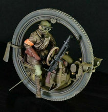 Load image into Gallery viewer, WWII Military Motorcycle Monowheel Soldier Unpainted Resin Figure 1/35 Scale Unassembled Model
