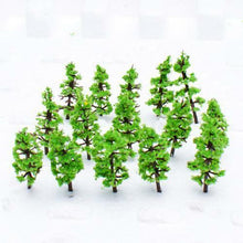 Load image into Gallery viewer, 100 pcs Miniature Fir Trees 1:160-220 Models N Z Scale Railway Accessories Forest Fairy Garden Landscape Terrarium Diorama Craft Supplies