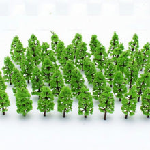 Load image into Gallery viewer, 100pcs Miniature Fir Trees N Z Scale Model Railway Scenery Diorama Landscape Craft Supplies