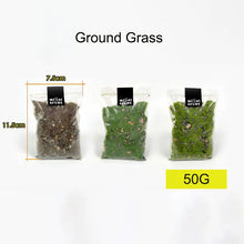 Load image into Gallery viewer, 50g Miniature Ground Grass Rock Particle Model DIY Military Sand Table Scene Layout HO Railway Landscape Terrarium Diorama Craft Supplies