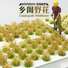 Load image into Gallery viewer, 32 pcs Miniature Countryside Wildflower Cluster Grass Tufts Models Sand Table Dollhouse Fairy Garden Landscape Terrarium Craft Supplies