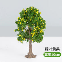 Load image into Gallery viewer, 10/12/15cm Miniature Yellow Fruit Green Tree Model Train Railway Accessories Fairy Garden Landscape Terrarium Diorama Craft Supplies