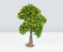 Load image into Gallery viewer, Miniature Yellow Fruit Green Wire Tree Model 10–15cm Railway & Diorama Scenery Craft Supplies