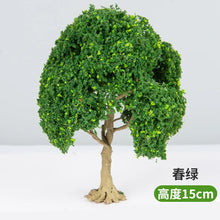 Load image into Gallery viewer, 10/12/15cm Miniature Spring Green Tree Wire Model Train Railway Accessories Fairy Garden Landscape Terrarium Diorama Craft Supplies