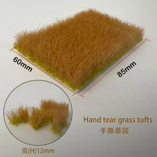 Load image into Gallery viewer, Miniature Tearable Grass Tuft Model Train Railway Accessories DIY Scenery Landscape Dollhouse Terrarium Diorama Craft Supplies