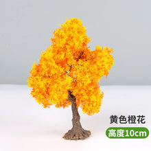 Load image into Gallery viewer, 10/12/15cm Miniature Autumn Yellow Tree Model Train Railway Accessories Fairy Garden Landscape Terrarium Diorama Craft Supplies