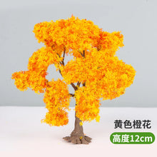 Load image into Gallery viewer, 10/12/15cm Miniature Autumn Yellow Tree Model Train Railway Accessories Fairy Garden Landscape Terrarium Diorama Craft Supplies
