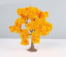 Load image into Gallery viewer, Miniature Autumn Tree Model 10–15cm for Scale Scenery Diorama Model Railway Craft Supplies
