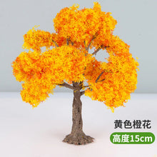 Load image into Gallery viewer, 10/12/15cm Miniature Autumn Yellow Tree Model Train Railway Accessories Fairy Garden Landscape Terrarium Diorama Craft Supplies