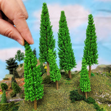 Load image into Gallery viewer, 20 pcs 9-13cm Mixed Miniature Pine Tree Models Train Railway Accessories Forest Fairy Garden Landscape Terrarium Diorama Craft Supplies