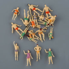 Load image into Gallery viewer, Miniature Swimming People Figures 20pcs 1:75 Scale Beach Pool Diorama Scene Craft Supplies