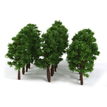 Load image into Gallery viewer, 20 pcs Miniature Green Trees 8cm Models Train Railway Accessories Forest Fairy Garden Landscape Terrarium Diorama Craft Supplies