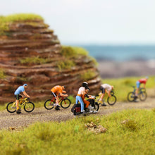 Load image into Gallery viewer, 15 pcs Bike Bicycle Racing 1:87 Figure HO Scale Models Landscape Building Scenery Train Railway Layout Scene Accessories Diorama Supplies