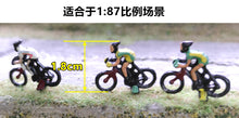 Load image into Gallery viewer, 12 pcs Miniature Bike Bicycle Racing 1:87 Figure HO Scale Model Landscape Building Scenery Train Railway Layout Scene Accessories Diorama Supplies