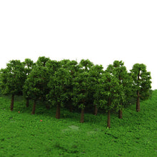 Load image into Gallery viewer, 20 pcs Miniature Green Trees 8cm Models Train Railway Accessories Forest Fairy Garden Landscape Terrarium Diorama Craft Supplies