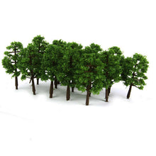 Load image into Gallery viewer, 20 pcs Miniature Green Trees 8cm Models Train Railway Accessories Forest Fairy Garden Landscape Terrarium Diorama Craft Supplies