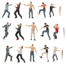 Load image into Gallery viewer, 5 pcs Miniature Gangster People Fighting 1:64 Figure S Scale Model Toy Landscape Building Scenery Accessories Diorama Supplies