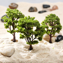 Load image into Gallery viewer, 10pcs 11cm 9cm Miniature Green Tree Models Train Railway Accessories Forest Fairy Garden Landscape Terrarium Diorama Craft Supplies