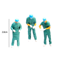 Load image into Gallery viewer, Miniature Doctor Patient Hospital Equipment Set 1:64 Scale People Figures DIY Diorama Building Landscape Dollhouse Scene Accessories