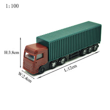 Load image into Gallery viewer, 5 pcs Miniature Container Truck Vehicle 1:100-500 Transport Lorry Car Model Toy Landscape Building Scenery Accessories Diorama Supplies