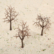 Load image into Gallery viewer, 10 pcs Miniature Brown Bare Trees Models Train Railway Accessories Forest Fairy Garden Landscape Terrarium Diorama Craft Supplies