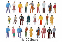 Load image into Gallery viewer, 100pcs Miniature People Figures 1:100 Scale Model Train Layout Diorama Craft Supplies