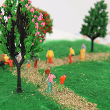 Load image into Gallery viewer, 100Pcs 1:100/150/200/HO/N Scale Model Miniature Train Passenger People Painted Figures Layout Scence Accessories Diorama Supplies