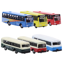 Load image into Gallery viewer, 6 pcs Miniature Bus 1:160 Vehicle N Scale Models Landscape Building Scenery Train Railway Layout Scene Accessories Diorama Supplies