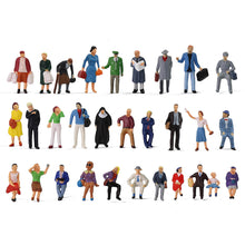 Load image into Gallery viewer, 30/60 pcs Miniature Standing Sitting People Passenger 1:87 Figures HO Scale Models Train Railway Scene Accessories Diorama Supplies