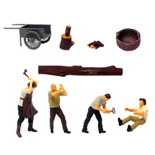 Load image into Gallery viewer, Miniature Wood Mover Woodworker Carpenter Handprint Figure Models Toys Landscape Layout Scene Accessories Diorama Supplies