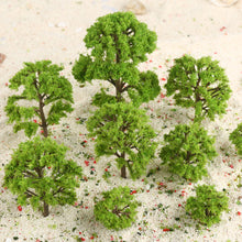 Load image into Gallery viewer, 20 pcs Miniature Mixed Green Banyan Tree Models Train Railway Accessories Forest Fairy Garden Landscape Terrarium Diorama Craft Supplies