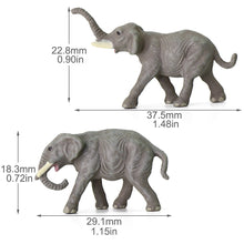 Load image into Gallery viewer, 10pcs Miniature Elephant Figurines 1:160 Scale Animal Model, Scenery Craft Supplies