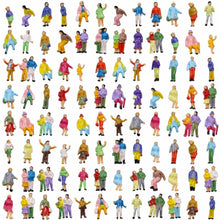 Load image into Gallery viewer, 100pcs Miniature People Figures 1:200 Z Scale Model Railway Diorama Supplies