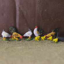 Load image into Gallery viewer, 16 pcs Miniature Chicken Chick Animal 1:43 Figures O Scale Models Toys Landscape Garden Scenery Layout Scene Accessories Diorama Supplies