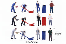 Load image into Gallery viewer, Miniature Car Repair Worker Figures 1:64 Scale Resin Diorama Craft Supplies