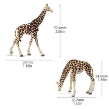 Load image into Gallery viewer, 8pcs Miniature Giraffe Figures 1:87 Scale Animal Model Railway Diorama Supplies