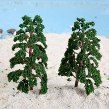 Load image into Gallery viewer, 5 pcs 14cm Miniature Green Tree Models Train Railway Accessories Forest Fairy Garden Landscape Terrarium Diorama Craft Supplies