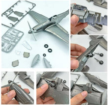 Load image into Gallery viewer, WWII Military Aircraft North American P-51 Mustang Fighter 1/48 Plane 4D Assembly Model Kit Toy (Choose Color)